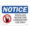 Signmission OSHA Notice, 5" Height, Distilled Water For Laboratory Sign With Symbol, 7" X 5", Landscape OS-NS-D-57-L-11058 - alternate 1